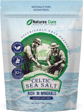 Load image into Gallery viewer, Celtic Sea Salt – 100% Natural Unrefined Organic Celtic Sea Salt – Over 85 Rich Minerals Naturally Included – Light Grey, 600g – by Natures Cure
