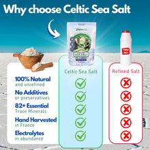 Load image into Gallery viewer, Celtic Sea Salt – 100% Natural Unrefined Organic Celtic Sea Salt – Over 85 Rich Minerals Naturally Included – Light Grey, 600g – by Natures Cure

