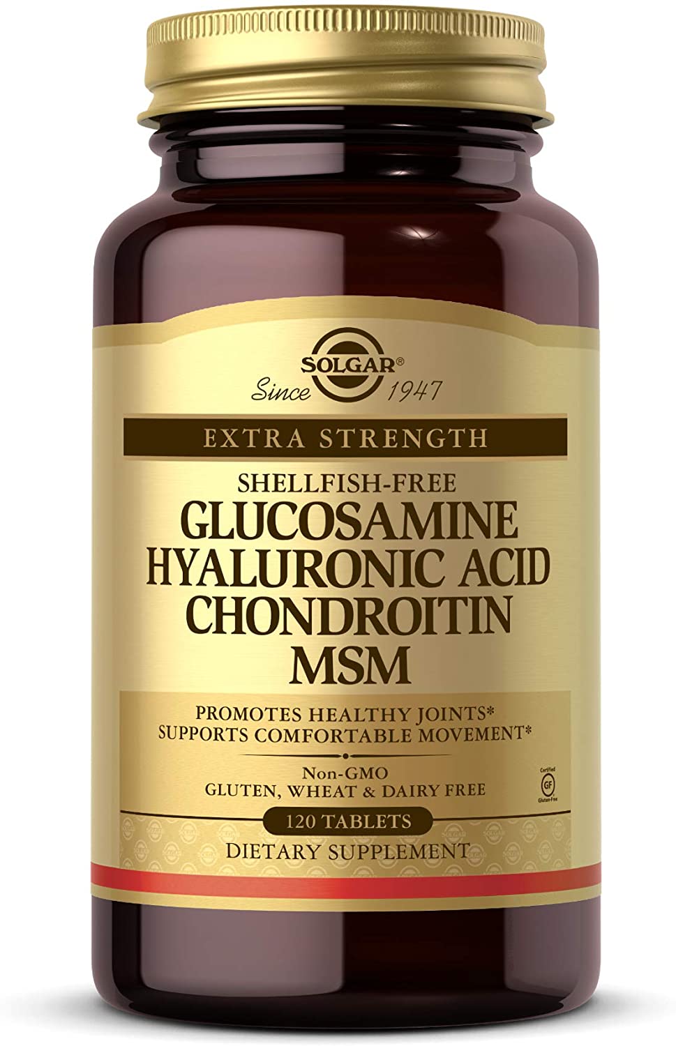 Solgar Glucosamine Hyaluronic Acid Chondroitin MSM, 120 Tablets